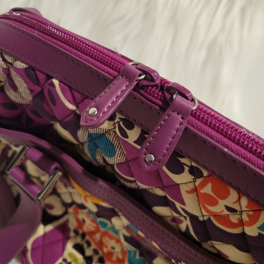 Vera Bradley “Plum Crazy” Satchel Bag - Picture 9 of 14